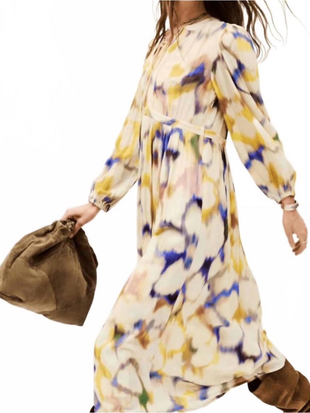 BA&SH Floria midi dress in multi - Size L